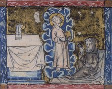 Christ appears to a hermit, c1300-c1350.  Creator: Unknown.