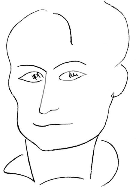 'Portrait of the poet Charles Baudelaire', 1944-1947.  Creator: Henri Matisse.