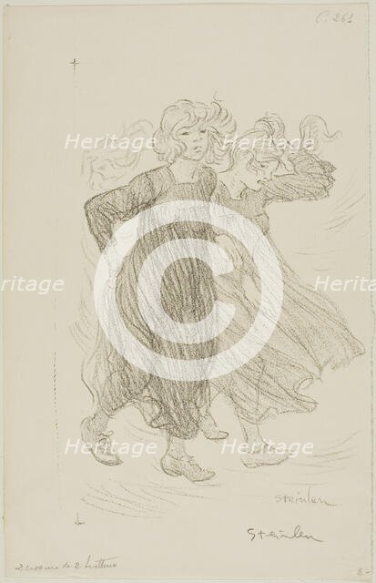 Gust of wind, 1859. Creator: Theophile Alexandre Steinlen.