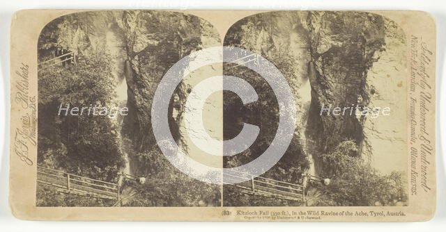 Kitzloch Fall in the Wild Ravine of the Ache, Tyrol, Austria, 1898. Creator: J F Jarvis.