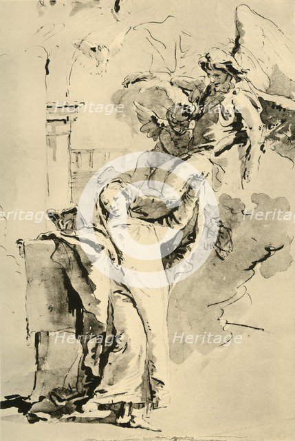 'The Annunciation', mid 18th century, (1928). Artist: Giovanni Battista Tiepolo.