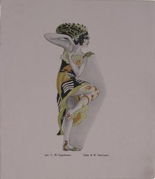 Portrait of the Ballet dancer Tamara Karsavina (1885-1978), 1914.
