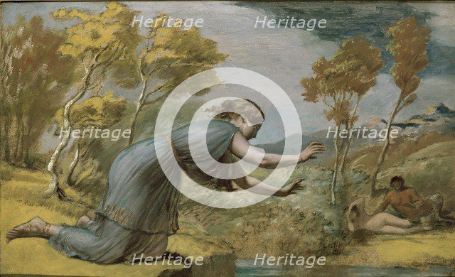 Psyche at the Stream, mid 19th century. Artist: Edward Calvert.