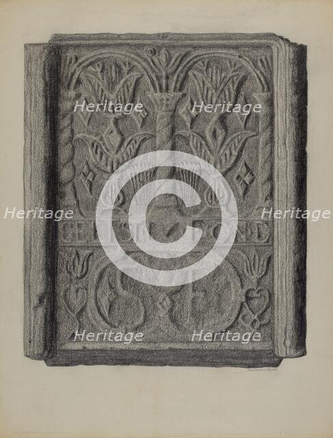 Pa. German Stove Back, 1937. Creator: Austin L. Davison.