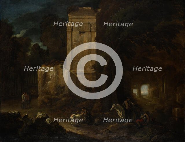 Landscape with Ancient Ruins, 1643. Creator: Abraham van Cuylenborch.