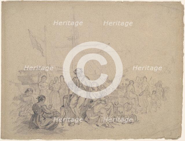 Dockside Scene, 19th century. Creator: Unknown.