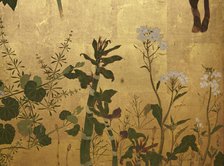 Screen with spring and summer flowers, 1st half of the 18th century. Creator: Watanabe Shiko.