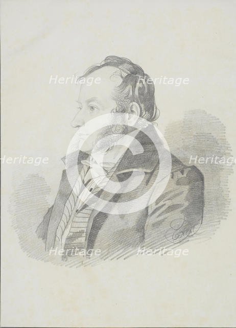 Portrait of E.E. Jungcurt, 1830s. Creator: Hampeln, Carl, von (1794-after 1880).