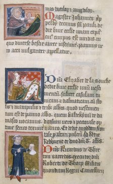 Benefactors to St Albans Abbey, c1380. Creator: Alan Strayler.