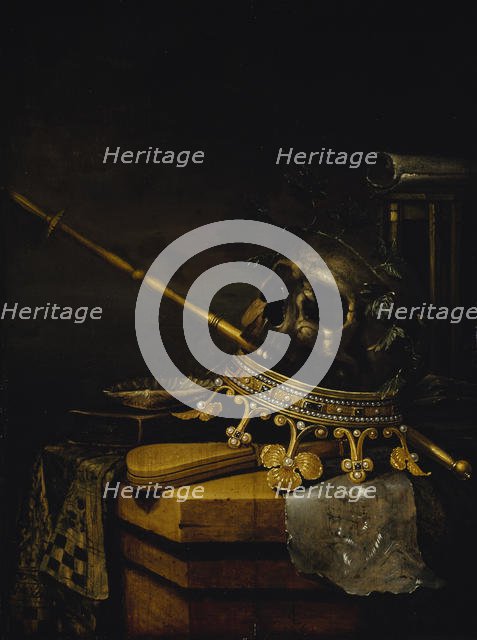 Vanitas Still Life, 1661. Creator: Collier, Edwaert (1642-1708).