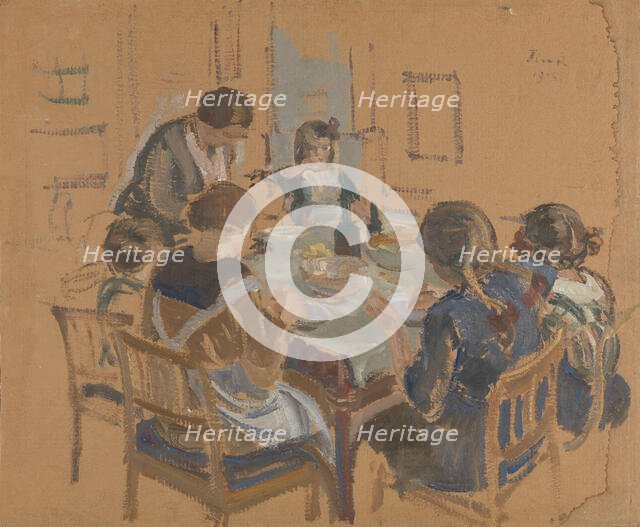 Breakfast, 1915. Creator: Ludvig Find.