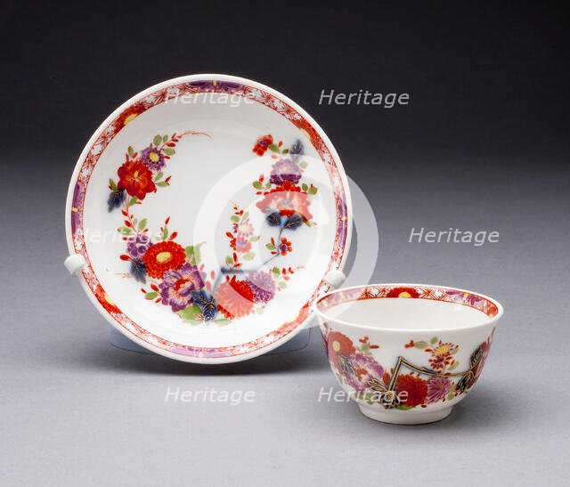 Tea Bowl and Saucer, Meissen, c. 1735. Creator: Meissen Porcelain.