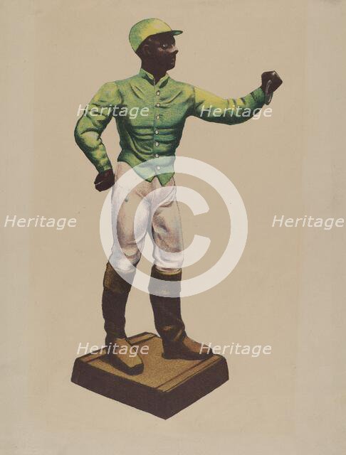 Jockey Hitching Post, 1935/1942. Creator: Unknown.