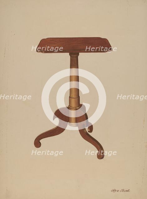 Candle Stand, c. 1938. Creator: Rex F Bush.