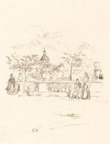 The Pantheon, from the Terrace of the Luxembourg Gardens, 1893. Creator: James Abbott McNeill Whistler.