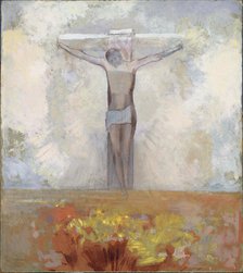 Christ en croix, c. 1910. Creator: Redon, Odilon (1840-1916).