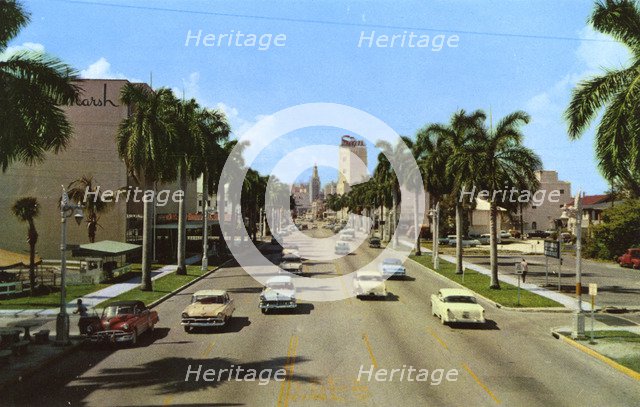 Biscayne Boulevard, Miami, Florida, USA, 1958. Artist: Unknown