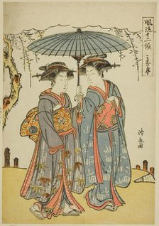 The Sixth Month (Minatsuki), from the series "Fashionable Twelve Months (Furyu juniko)", c. 1779. Creator: Torii Kiyonaga.