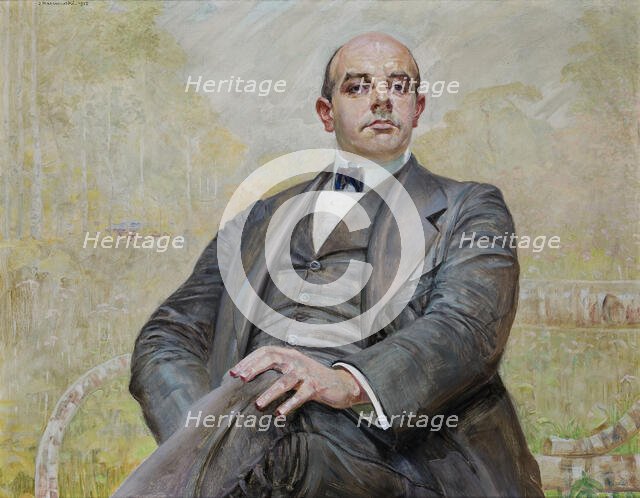 Portrait of Edward Maurizio, 1915. Creator: Jacek Malczewski.