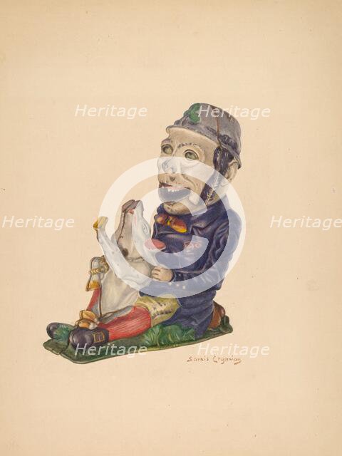 Toy Bank: "Paddy and the Pig", c. 1938. Creator: Sarkis Erganian.