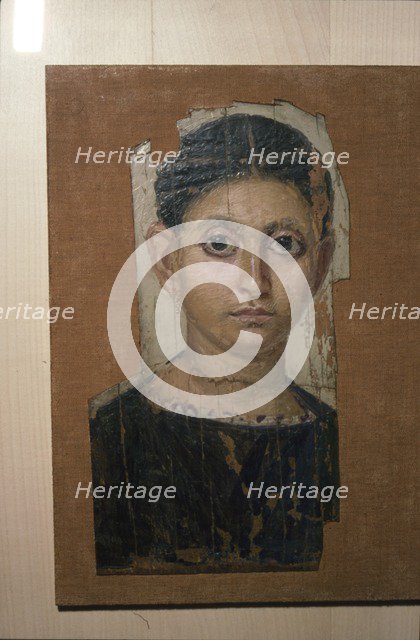 Wax portrait from Antinoe, 3rd century. Artist: Unknown.