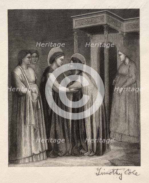 Old Italian Masters: The Visitation, 1888-1892. Creator: Timothy Cole (American, 1852-1931).