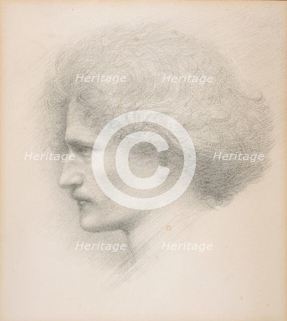 Portrait of the composer Ignacy Jan Paderewski (1860-1941), 1892. Creator: Burne-Jones, Sir Edward Coley (1833-1898).