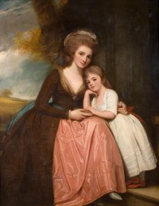 Portrait Of Mrs Bracebridge And Her Daughter Mary, 1784.  Creator: George Romney.