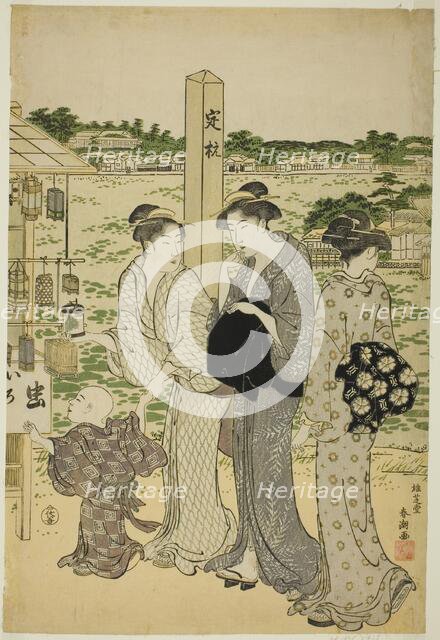 Benten Shrine in Shinobazu Pond, late 1780s. Creator: Katsukawa Shuncho.