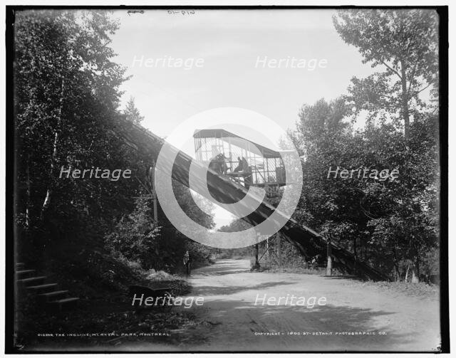 The incline, Mt. Royal Park, Montreal, c1900. Creator: William H. Jackson.