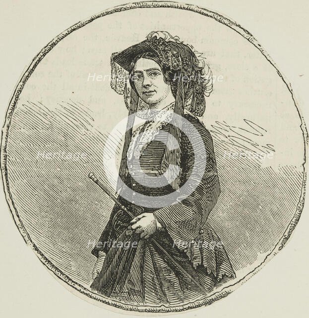 Woman with riding crop, 1865. Creator: Unknown.