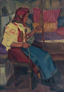 Spinner from Morký Háj, around 1934. Creator: Gustav Mally.