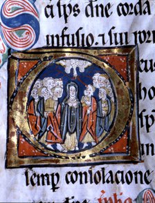 Coming of the Holy Spirit. Miniature in the 'Missal Oxemense', sheet 31.