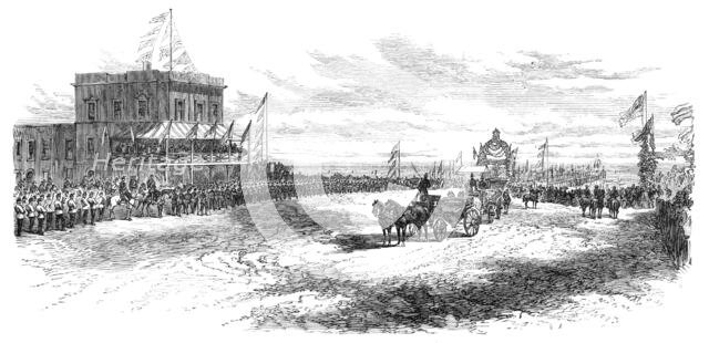 Prince Alfred in Australia: Glenelg, South Australia, landing-place of the Duke of Edinburgh, 1868. Creator: Unknown.