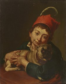 Portrait of a Little Boy with a Dog, c1750. Creator: Unknown.