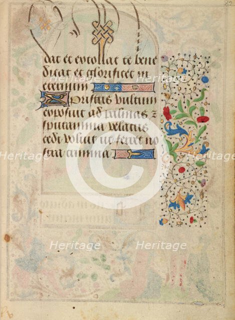 Decorated Text Page; Prayer Book of Charles the Bold, about 1471. Creator: Unknown.