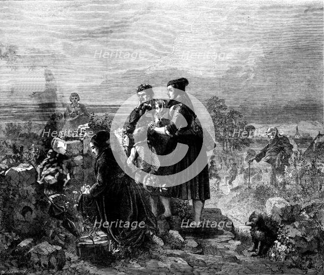 The International Exhibition: "The Emigrants' Farewell" by Carl Hübner, 1862. Creator: W Thomas.