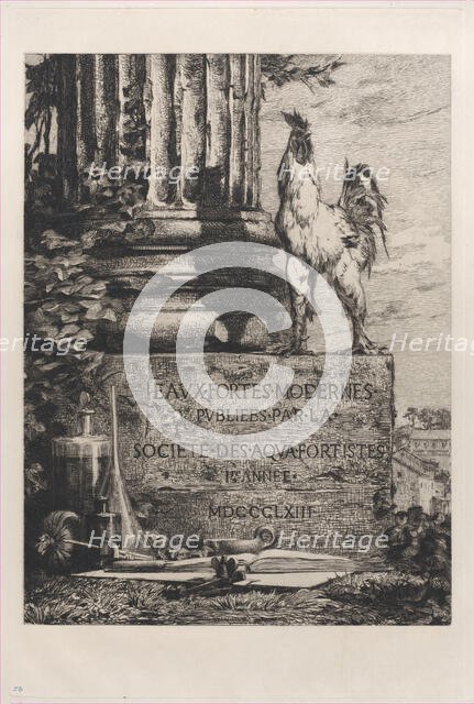 Frontispiece for the Society of Etchers, 1863. Creator: Jules-Ferdinand Jacquemart.