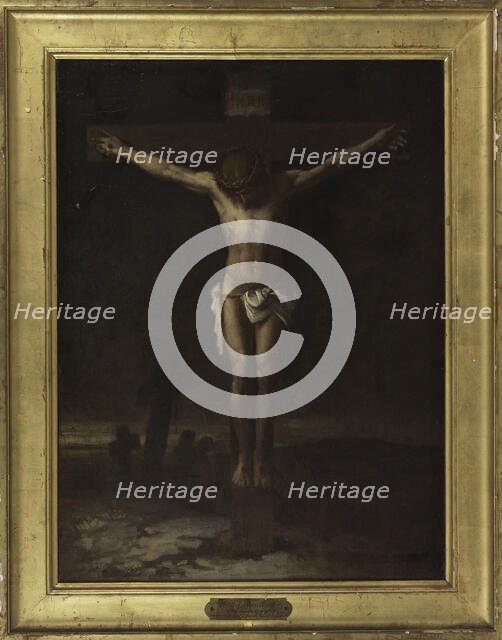 Esquisse pour le palais de justice de Paris : Le Christ en croix, c.1871. Creator: Alexis Marie Louis Douillard.