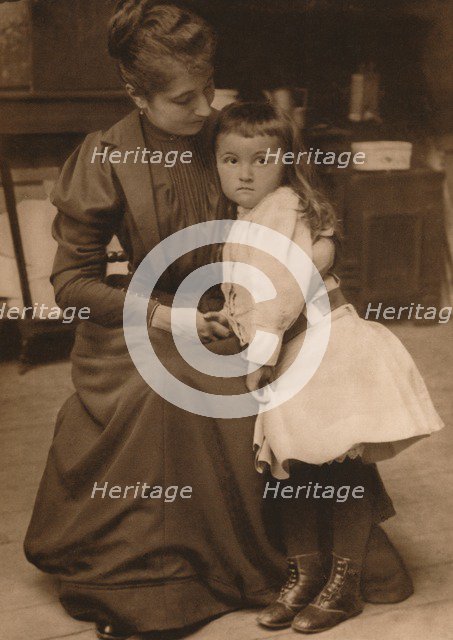 'Woman and Child ', 1937. Artist: Louis Guichard.