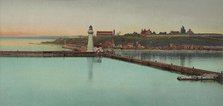 Light house and Fort Ontario, Oswego, ca 1900. Creator: Unknown.