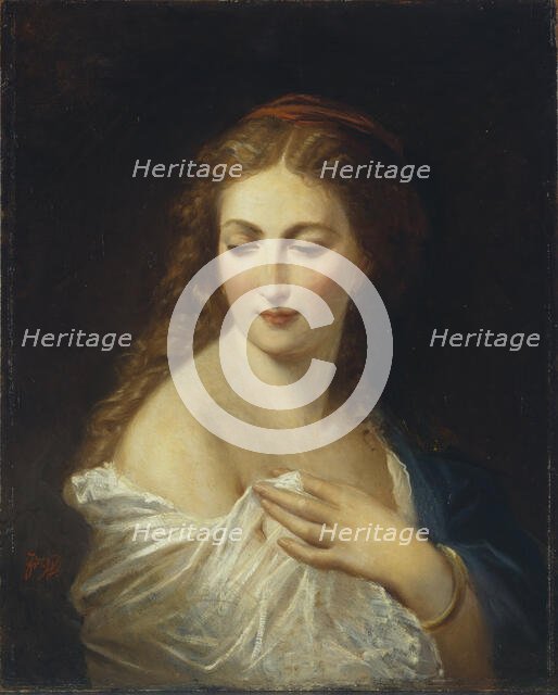 Portrait of Eugénie de Montijo (1826-1920), Empress of the French, Third Quarter of 19th century. Creator: Winterhalter, Franz Xavier (1805-1873).