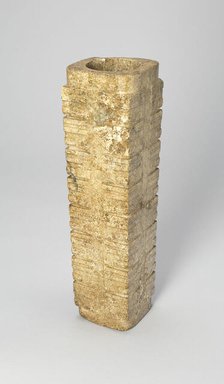 Cong, Neolithic period ( ca. 8000-2000 BC), Liangzhu Culture, ca. 3000-2000 BC. Creator: Unknown.