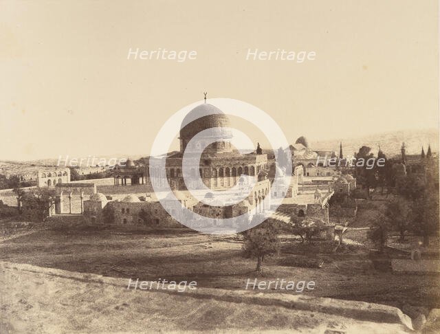 Jérusalem. Mosquée d'Omar, construite sur l'emplacement su Temple de Salomon, 1860 or later. Creator: Louis de Clercq.