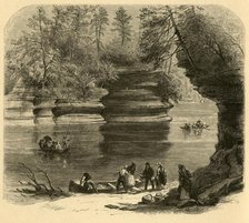 'Steamboat Rock, Wisconsin River', 1874.  Creator: Alfred Waud.