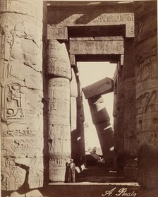 Hypostyle Hall of the Temple of Karnak. Luxor, East Bank, between 1860 and 1903. Creator: Antonio Beato.