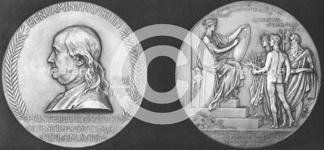 Medal struck to commemorate the 200th anniversary of the birth of Benjamin Franklin. Artist: Unknown