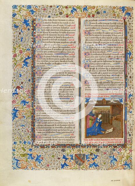 The Adoration of the Christ Child; Cité de Dieu, about 1440-1450. Creator: Master of the Oxford Hours.