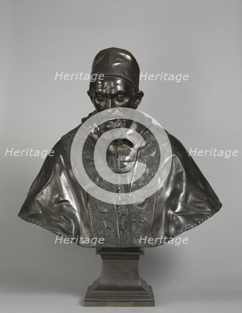 Portrait of Pope Innocent X Pamphili, designed 1647-1648; cast 1650-1700. Creator: Alessandro Algardi (Italian, 1598-1654).