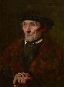 Portrait of an old man, 1893. Creator: Klementine von Wagner.